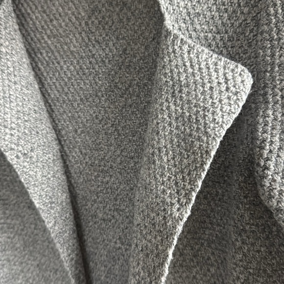 Gray Knit Open Front Cardigan - Picture 3 of 5